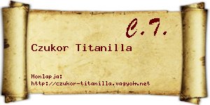 Czukor Titanilla névjegykártya